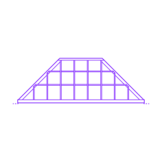 Buildings Skylights Pitched Hipped 45 Degree Editable Svg Line Art, Free Vectors File